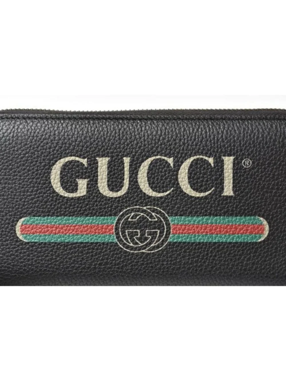 Gucci Long Wallet Vintage Logo Print Black - Picture 9 of 9